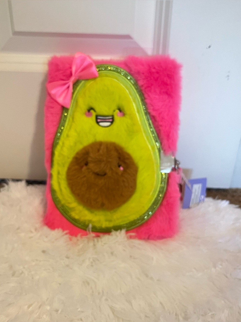 Claire’s fluffy avocado journal